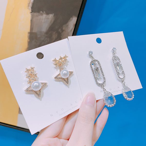 temperament exquisite rhinestones oval drop-shaped star silver needle earring simple fashion girl women's jewelry accessories
temperament exquisite rhinestones oval drop-shaped star silver needle earring simple fashion girl women's jewelry accessories