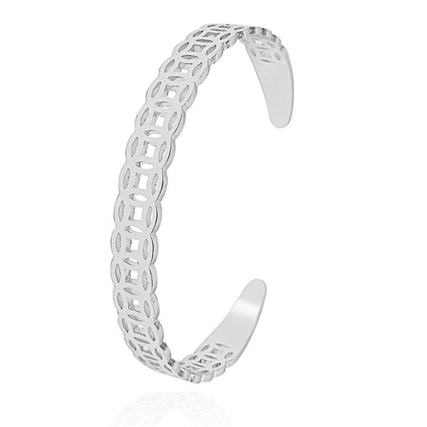 new simple elegant coin shape open bangle bracelets for women adjust trendy cuff jewelry gift ing, Black
new simple elegant coin shape open bangle bracelets for women adjust trendy cuff jewelry gift ing, Black
