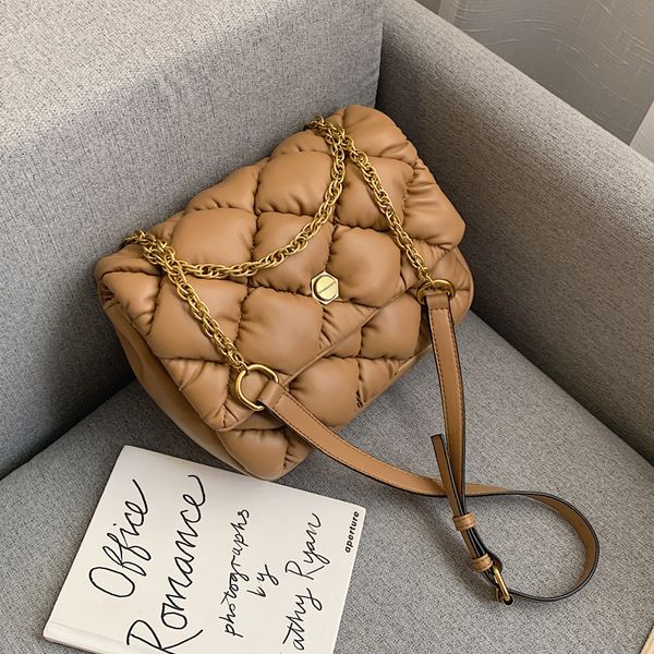 women quilted padded plaid crossbody bag 2019 fashion soft pu leather women's designer handbag lock chain shoulder messenger bag
women quilted padded plaid crossbody bag 2019 fashion soft pu leather women's designer handbag lock chain shoulder messenger bag