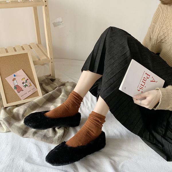 women winter fashion flats casual shoes shallow mouth plush solid color peas shoes soft and comfortable women's loafers u16-99, Black
women winter fashion flats casual shoes shallow mouth plush solid color peas shoes soft and comfortable women's loafers u16-99, Black