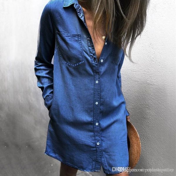 women denim blue shirt dress spring autumn single breasted long sleeved vestidoes casual dresses, Black;gray
women denim blue shirt dress spring autumn single breasted long sleeved vestidoes casual dresses, Black;gray