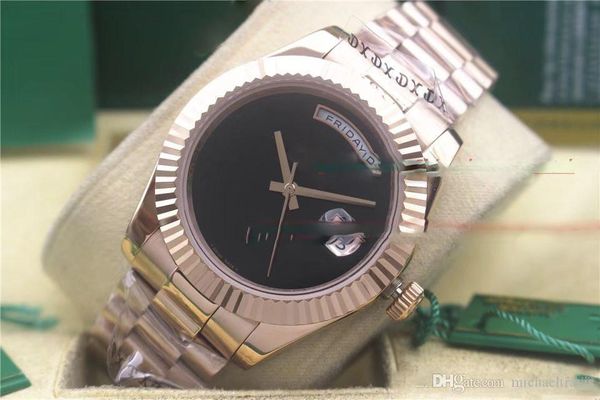 2020 est watch men automatic 36mm day date big black face mechanics watches sapphire original box stainless steel clasp wristwatches, Slivery;brown
2020 est watch men automatic 36mm day date big black face mechanics watches sapphire original box stainless steel clasp wristwatches, Slivery;brown