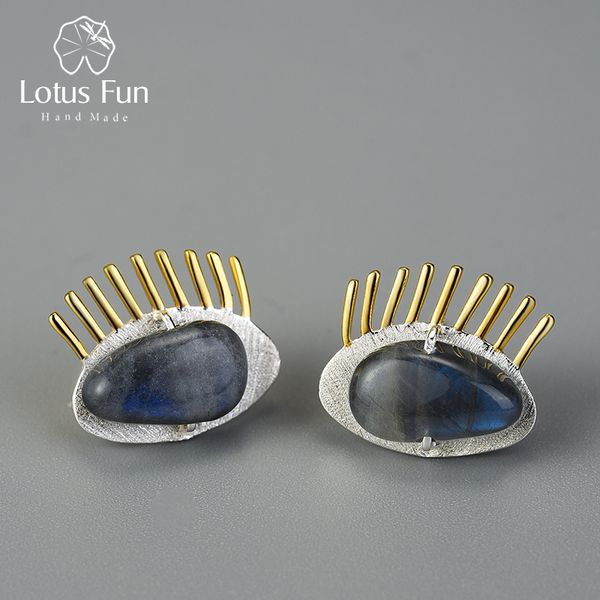 lotus fun real 925 sterling silver natural labradorite creative fine jewelry interesting gold eyelashes stud earrings for women cx200624, Golden;silver
lotus fun real 925 sterling silver natural labradorite creative fine jewelry interesting gold eyelashes stud earrings for women cx200624, Golden;silver