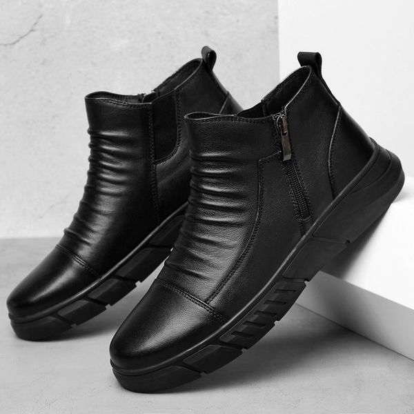 new arrival mens black ankle boot fashion high leisure leather shoes fall winter warm shoes for man plus size 45 46 botas
new arrival mens black ankle boot fashion high leisure leather shoes fall winter warm shoes for man plus size 45 46 botas