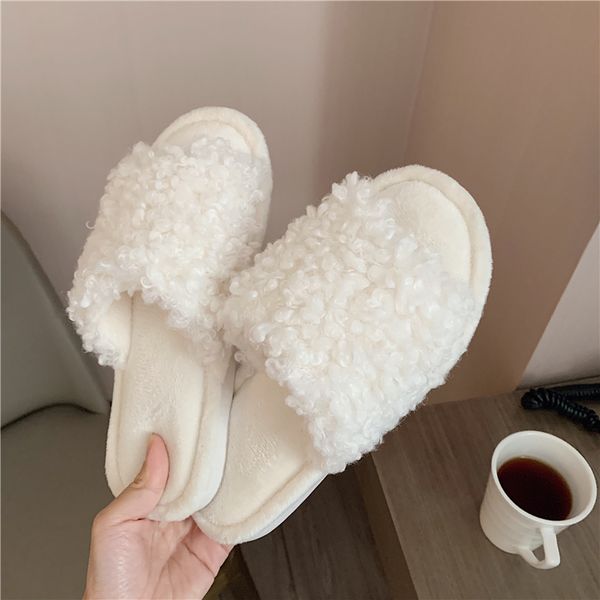white faux fur house slippers plush slippers female comfortable sleep faux wool home shoes for women fluffy indoor sildes shoes, Black
white faux fur house slippers plush slippers female comfortable sleep faux wool home shoes for women fluffy indoor sildes shoes, Black
