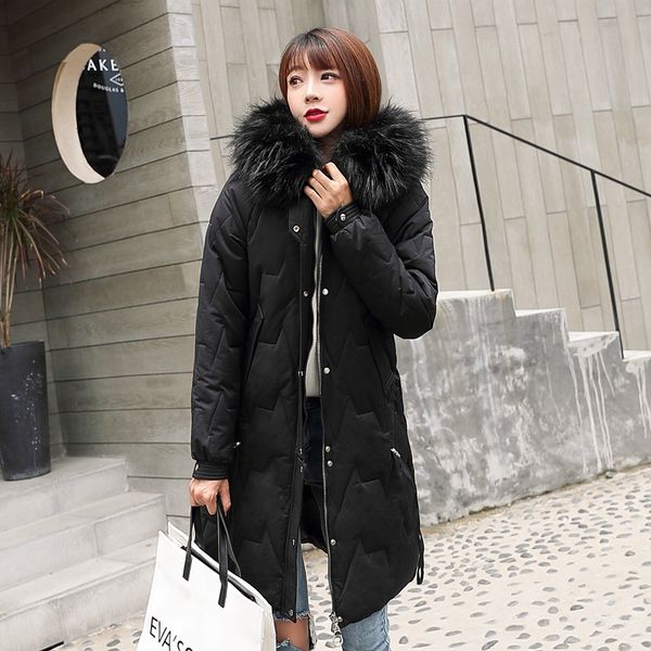 down winter jacket women fur hooded parka long coats fur collar slim coat women warm thicken jaqueta feminina, Black
down winter jacket women fur hooded parka long coats fur collar slim coat women warm thicken jaqueta feminina, Black