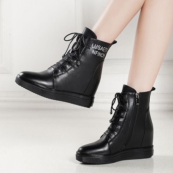 elegant woman boots lace up brand women's shoes round toe low heels booties winter footwear clogs platform boots-women zipper, Black
elegant woman boots lace up brand women's shoes round toe low heels booties winter footwear clogs platform boots-women zipper, Black