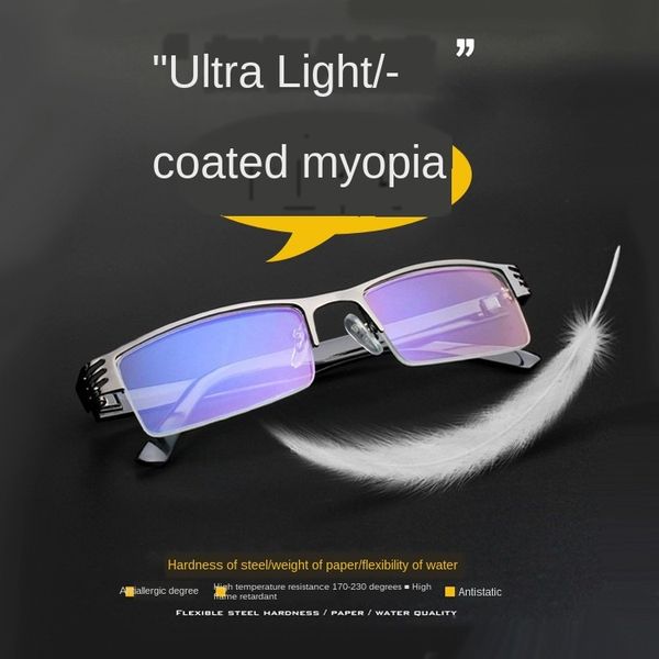 premium ultra-light resin semi rimless myopia myopia glasses anti-fatigue nearsighted glasses men women semi-rimless spectacle frame, Silver
premium ultra-light resin semi rimless myopia myopia glasses anti-fatigue nearsighted glasses men women semi-rimless spectacle frame, Silver