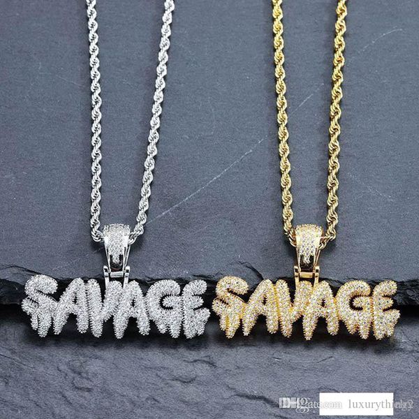 hip hop letter necklace brass gold color iced out chains micro pave cuban cubic zircon savage pendant necklace charm for men gifts, Silver
hip hop letter necklace brass gold color iced out chains micro pave cuban cubic zircon savage pendant necklace charm for men gifts, Silver