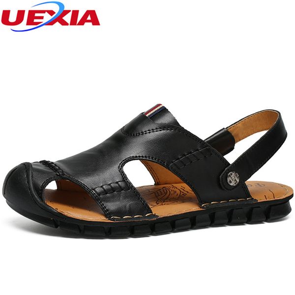 uexia leather men sandals black brown summer shoes breathable beach shoes casual new fashion summer leisure beach high quality
uexia leather men sandals black brown summer shoes breathable beach shoes casual new fashion summer leisure beach high quality