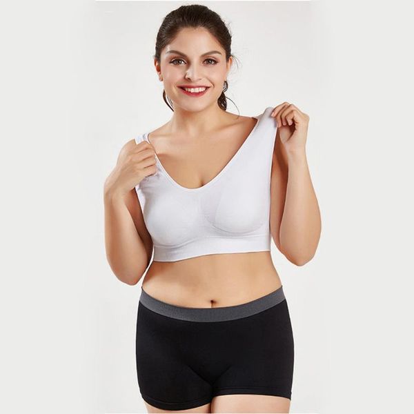double-layer girl seamless sports bra large size no steel ring vest seamless yoga adjustment sports underwear fitness, White;black
double-layer girl seamless sports bra large size no steel ring vest seamless yoga adjustment sports underwear fitness, White;black