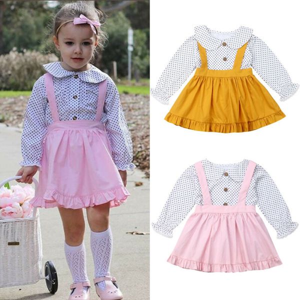 2pcs sweet kids baby girls clothes long sleeve button lovely polka dots +bib skirt outfits autumn 2019 new, White
2pcs sweet kids baby girls clothes long sleeve button lovely polka dots +bib skirt outfits autumn 2019 new, White