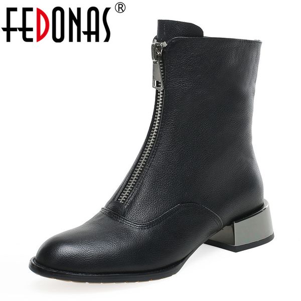 fedonas women genuine leather ankle boots 2020 autumn winter fashion zipper short boots party shoes woman office ladies shoes, Black
fedonas women genuine leather ankle boots 2020 autumn winter fashion zipper short boots party shoes woman office ladies shoes, Black