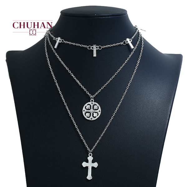chuhan fashion multilayer silver color metal chain cross necklace hip hop punk geometric pendant necklaces for women c81
chuhan fashion multilayer silver color metal chain cross necklace hip hop punk geometric pendant necklaces for women c81