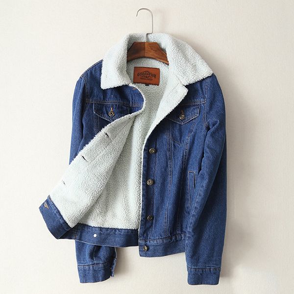 spring autumn winter new 2019 women lambswool jean coat with 4 pockets long sleeves warm jeans coat outwear wide denim jacket, Black;brown
spring autumn winter new 2019 women lambswool jean coat with 4 pockets long sleeves warm jeans coat outwear wide denim jacket, Black;brown