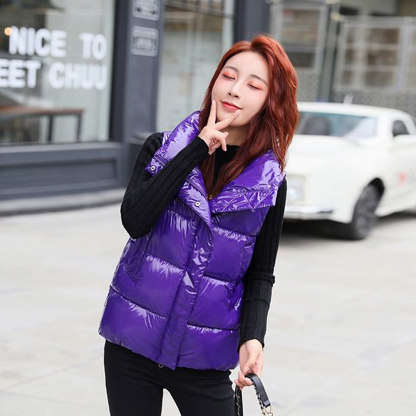 winter short sleeveless vest coats women stand neck slim cotton padded jacket vests korean fashion zipper jacket woman waistcoat, Black;white
winter short sleeveless vest coats women stand neck slim cotton padded jacket vests korean fashion zipper jacket woman waistcoat, Black;white