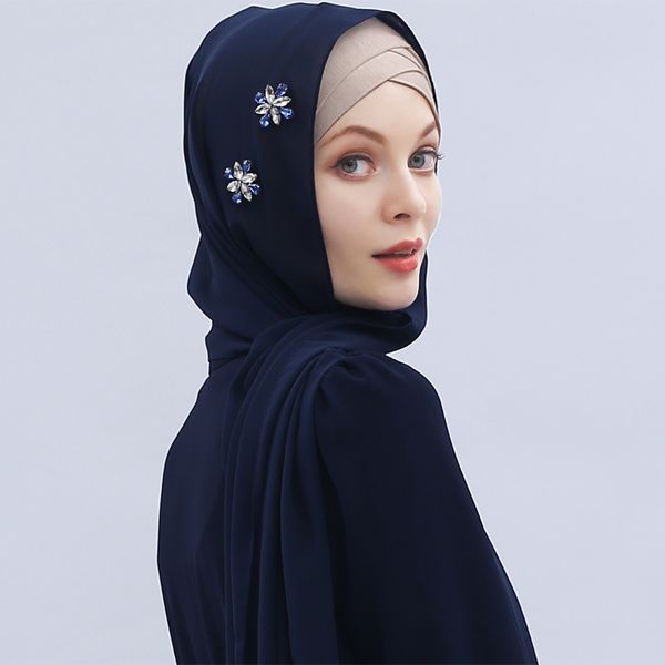 muslim women hijab scarves chiffon rhinestone towel arab long scarf headband muslim scarf jj19886, Blue;gray
muslim women hijab scarves chiffon rhinestone towel arab long scarf headband muslim scarf jj19886, Blue;gray