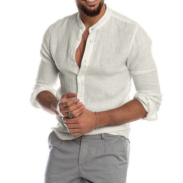 men's casual shirts 2021 blouse cotton linen shirt loose short sleeve tee spring autumn summer handsome men, White;black
men's casual shirts 2021 blouse cotton linen shirt loose short sleeve tee spring autumn summer handsome men, White;black