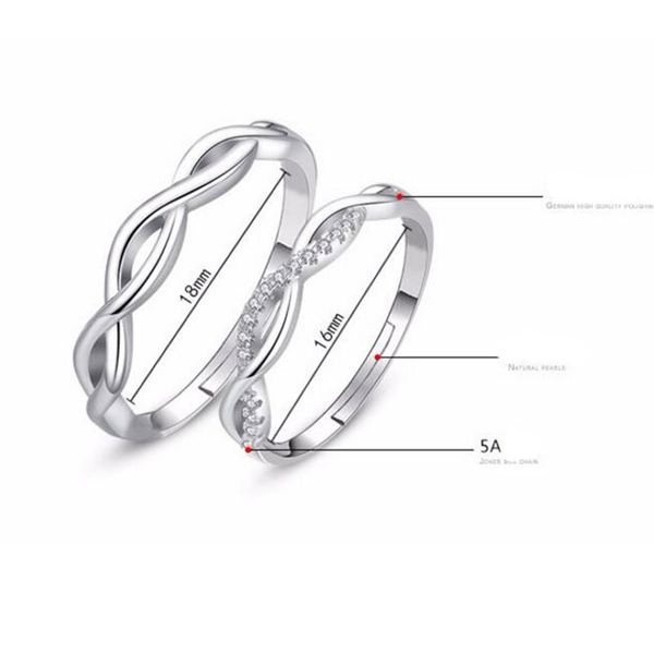 anenjery 925 sterling silver couple wedding rings wave zircon love opening rings for men women anillos bague gift s-r164, Slivery;golden
anenjery 925 sterling silver couple wedding rings wave zircon love opening rings for men women anillos bague gift s-r164, Slivery;golden