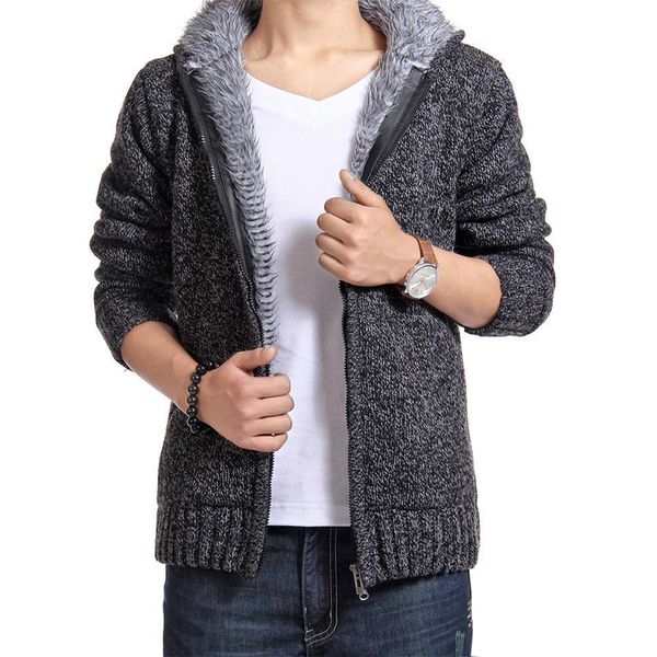 men's clothing 2018 season winter new jacket men's hooded cotton thick wool sweater coat plus velvet slim cotton jacket, Black
men's clothing 2018 season winter new jacket men's hooded cotton thick wool sweater coat plus velvet slim cotton jacket, Black