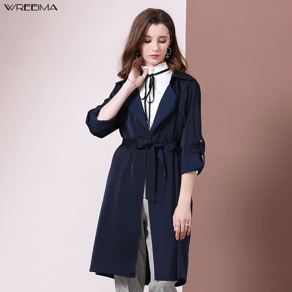 wreeima plus size navy single button sash women casual trench coat turn-down collar full sleeve long windbreaker 2019 autumn, Tan;black
wreeima plus size navy single button sash women casual trench coat turn-down collar full sleeve long windbreaker 2019 autumn, Tan;black