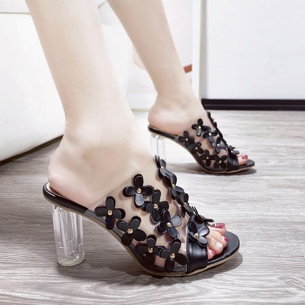 2020 summer new slippers women shoes woman clear transparent crystal slides flowers sweet slippers female mules ladies shoes, Black
2020 summer new slippers women shoes woman clear transparent crystal slides flowers sweet slippers female mules ladies shoes, Black