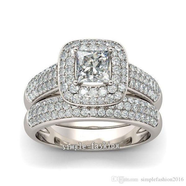 fashion jewelry women engagement ring pave set 138pcs cz birthstones ring 14kt white gold gf wedding band ring set, Slivery;golden
fashion jewelry women engagement ring pave set 138pcs cz birthstones ring 14kt white gold gf wedding band ring set, Slivery;golden