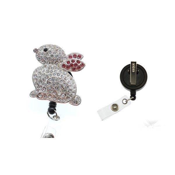 50pcs/lot hospital office key ring bling retractable crystal rhinestone rabbit bunny shape yoyo id badge reel holder for nurse, Slivery;golden
50pcs/lot hospital office key ring bling retractable crystal rhinestone rabbit bunny shape yoyo id badge reel holder for nurse, Slivery;golden