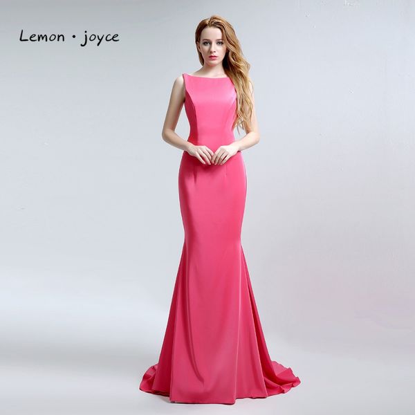 elegant mermaid evening dresses 2019 boat neck backless sweep train long simple fuchsia party dresses robe de soiree, Black;red
elegant mermaid evening dresses 2019 boat neck backless sweep train long simple fuchsia party dresses robe de soiree, Black;red