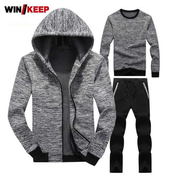 mens outdoor 3pcs sports suit jogging tracksuit fitness set hoody jacket long sleeve sweater long pants training running sets, Black;blue
mens outdoor 3pcs sports suit jogging tracksuit fitness set hoody jacket long sleeve sweater long pants training running sets, Black;blue