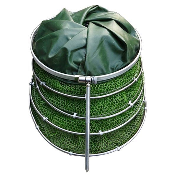 5 layers collapsible fishing net network folding nylon mesh fish cage trap with stainless steel double-loop fish accessories bag
5 layers collapsible fishing net network folding nylon mesh fish cage trap with stainless steel double-loop fish accessories bag