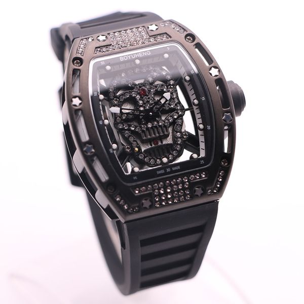 модельер алмазный полым из boyuheng кварц 43mm мужские часы голова призрака часы прозрачная задняя крышка черный бочка наручные часы, Slivery;brown
модельер алмазный полым из boyuheng кварц 43mm мужские часы голова призрака часы прозрачная задняя крышка черный бочка наручные часы, Slivery;brown