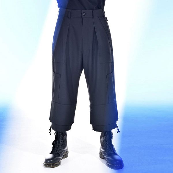 27-45 new 2020 men's hair stylist fashion double-layer and multi-layer splicing wide leg pants skirt pants plus size costumes, Black
27-45 new 2020 men's hair stylist fashion double-layer and multi-layer splicing wide leg pants skirt pants plus size costumes, Black