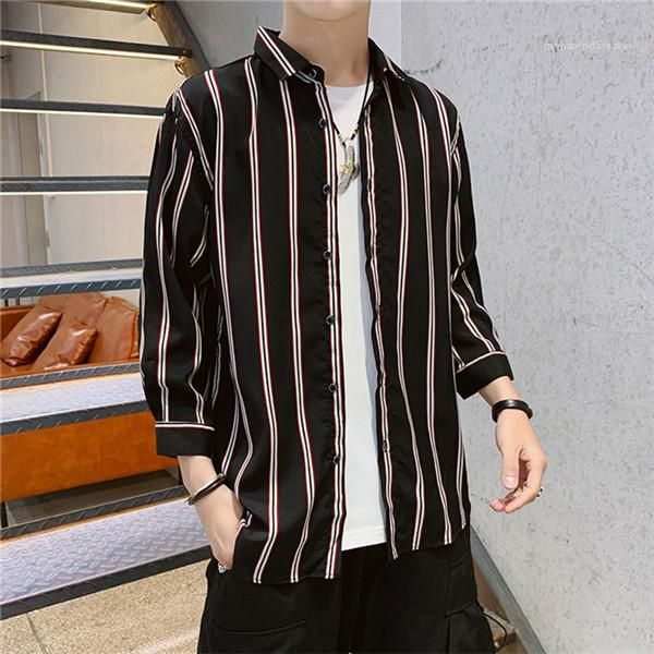 shirts summer 3/4 sleeve men shirts lapel neck plus size man clothing 4xl striped mens casual, White;black
shirts summer 3/4 sleeve men shirts lapel neck plus size man clothing 4xl striped mens casual, White;black
