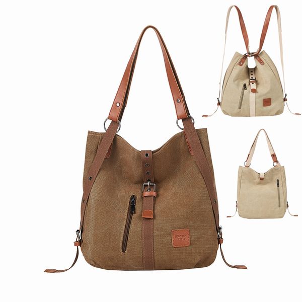 canvas women shoulder bag multifunction women back pack for students school travel bag large capacity messenger
canvas women shoulder bag multifunction women back pack for students school travel bag large capacity messenger