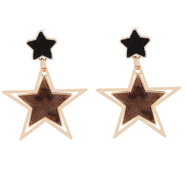 wholesale-designed european and american fashion jewelry plush leopard pattern earrings geometry five-star earrings earrings, Golden
wholesale-designed european and american fashion jewelry plush leopard pattern earrings geometry five-star earrings earrings, Golden