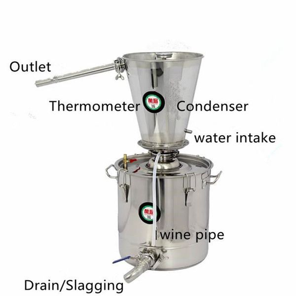 45/70 l liters 12/18 gal new stainless steel home pure water whiskey alcohol beer distiller wine making brew kit
45/70 l liters 12/18 gal new stainless steel home pure water whiskey alcohol beer distiller wine making brew kit