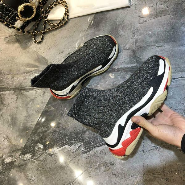 dorky dad shoes luxury socks shoes 19ss triple s speed runner knit sock shoe original luxury designer trainer runner sneakers me, Black
dorky dad shoes luxury socks shoes 19ss triple s speed runner knit sock shoe original luxury designer trainer runner sneakers me, Black
