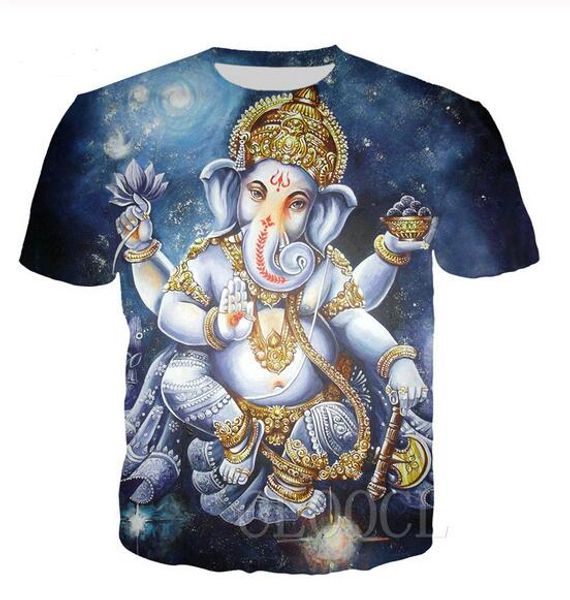 new fashion mens/womans hindu elephant-headed god t-shirt summer style funny 3d print casual t-shirt plus size aa0204, White;black
new fashion mens/womans hindu elephant-headed god t-shirt summer style funny 3d print casual t-shirt plus size aa0204, White;black