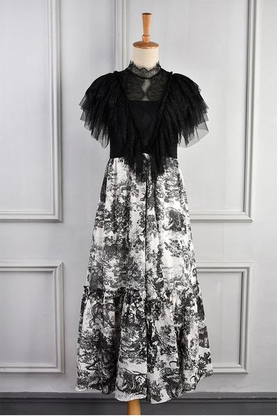 milan runway dress 2019 vintage black lace ruffles ink animal print long women dress designer vestidos de festa yy-49
milan runway dress 2019 vintage black lace ruffles ink animal print long women dress designer vestidos de festa yy-49