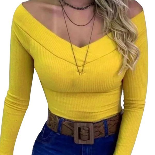 slim basic women long sleeve t-shirt v-neck warm tees casual solid color tee shirts spring autumn women, White
slim basic women long sleeve t-shirt v-neck warm tees casual solid color tee shirts spring autumn women, White