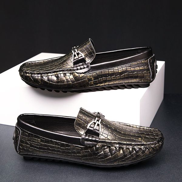 cimim new men business genuine leather lazy driving casual shoes italy manual flat shoes fashion office men loafers, Black
cimim new men business genuine leather lazy driving casual shoes italy manual flat shoes fashion office men loafers, Black