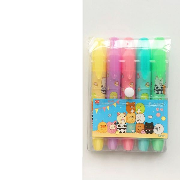 6 set/lot cute animal color highlighter pen cartoon sumikko gurashi panda marker pens stationary office school supplies a6204, Black;red
6 set/lot cute animal color highlighter pen cartoon sumikko gurashi panda marker pens stationary office school supplies a6204, Black;red