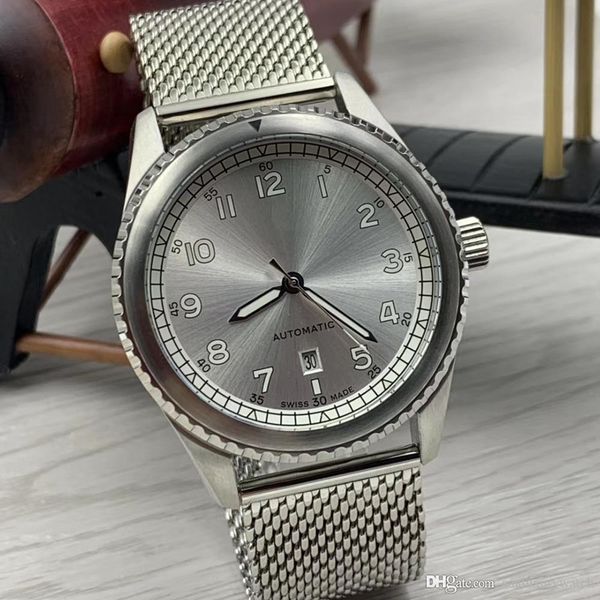 mesh bracelet screw down crown aviator 8 automatic luminous arabic numerals markers silver dial mens watch outdoor wristwatches, Slivery;brown
mesh bracelet screw down crown aviator 8 automatic luminous arabic numerals markers silver dial mens watch outdoor wristwatches, Slivery;brown