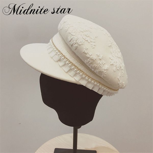 new elegant lace pearl trim white wool hat for women girl autumn winter cap adjustable newsboy cap noble warm fit, Blue;gray
new elegant lace pearl trim white wool hat for women girl autumn winter cap adjustable newsboy cap noble warm fit, Blue;gray