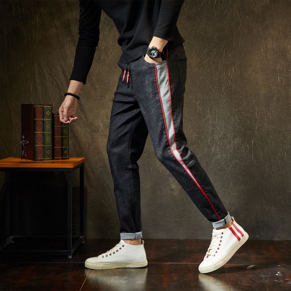 men fat guy baggy jeans men 2019 autumn new men's oversize loose stretch denim pants men's side patchwork trousers jeans, Blue
men fat guy baggy jeans men 2019 autumn new men's oversize loose stretch denim pants men's side patchwork trousers jeans, Blue