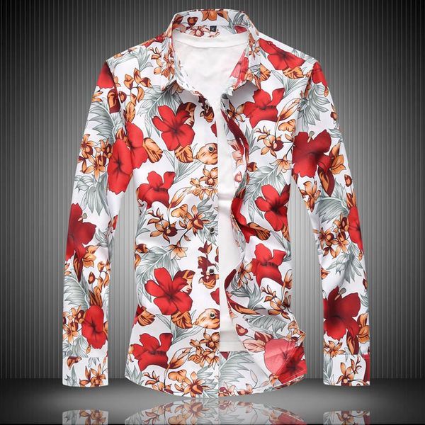 shirt men clothing -7xl long sleeve flower print mens dress shirts summer new casual hawaii male shirt camisa masculina, White;black
shirt men clothing -7xl long sleeve flower print mens dress shirts summer new casual hawaii male shirt camisa masculina, White;black