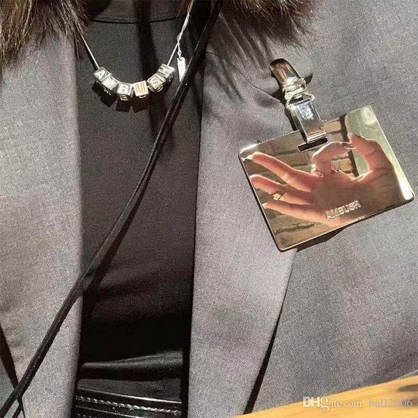 ambush young gold and silver brand brooch personalized high-end men and women's brooch jewelry, Gray