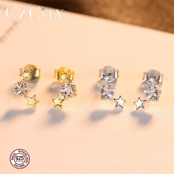 czcity unique star zircon design stud earrings for women small double solid star earrings silver 925 jewelry dating accessories, Golden;silver
czcity unique star zircon design stud earrings for women small double solid star earrings silver 925 jewelry dating accessories, Golden;silver