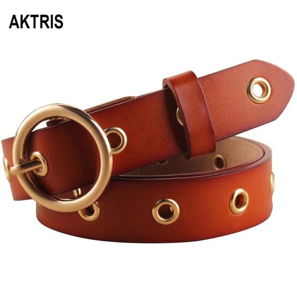 aktris ladies alloy holes quality cow genuine leather belts girls woman fashion brown belt for women jeans 2.8cm wide fco005, Black;brown
aktris ladies alloy holes quality cow genuine leather belts girls woman fashion brown belt for women jeans 2.8cm wide fco005, Black;brown